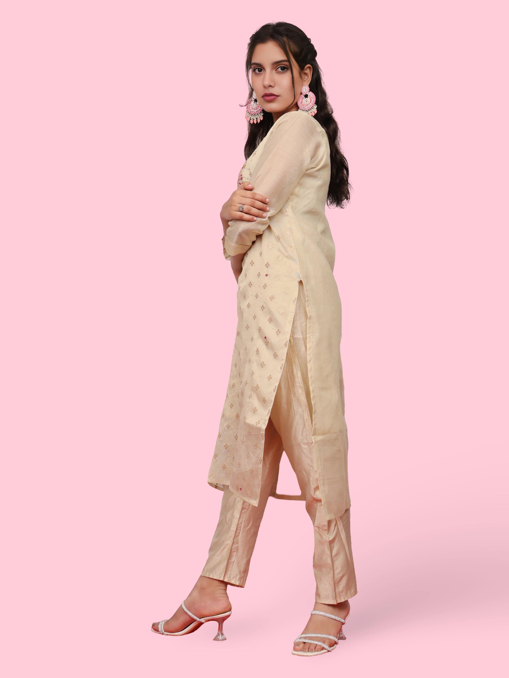 Women's Silk Kurta-Pant, and Dupatta Set-1